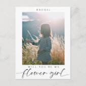 ミニマリストは私の花の女の子になるフォトシック ポストカード (正面)