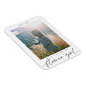 ミニマリストは私の花の女の子になるフォトシック マグネット (右側)