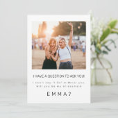 ミニマリストは私の花嫁の付き添いのカードになる 招待状 (スタンド正面)