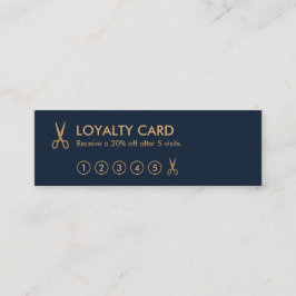 ミニマリストは美容師の小型ロイヤリティカードを切ります スキニー名刺