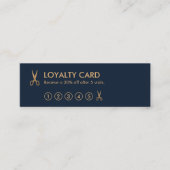 ミニマリストは美容師の小型ロイヤリティカードを切ります スキニー名刺 (正面)