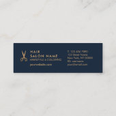 ミニマリストは美容師の小型ロイヤリティカードを切ります スキニー名刺 (裏面)