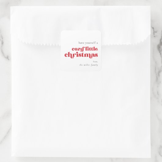 ミニマリストは自分が居心地の良い小さなクリスマスを過ごす スクエアシール (バッグ)