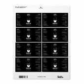 ミニマリストひげ油ラベルブラック製品包装 ラベル (フルシート)