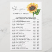 ミニマリストひまわりブライダルシャワーシューゲーム (正面)