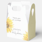 ミニマリストひまわり赤ちゃんシャワー フェイバーボックス (オープン)