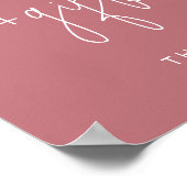 ミニマリストほこりっぽいバラカードとギフトサイン ポスター (角)