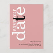 ミニマリストほこりっぽいバラQRコード文字日付の保存 ポストカード (正面)