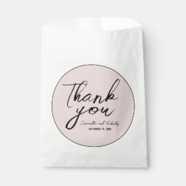 ミニマリストほこりっぽいピンクの書道台本ありがとう フェイバーバッグ