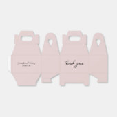 ミニマリストほこりっぽいピンクの書道台本ありがとう フェイバーボックス (折り畳みなし)