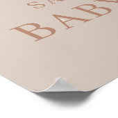 ミニマリストほこりっぽい青bearly待ち赤ちゃんシャワー ポスター (角)