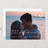 ミニマリストまだ結婚結婚の更新を取得 案内状 (正面/裏面)