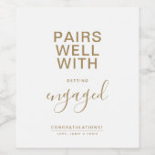 ミニマリストを得ることとよく組み合わ婚約したせる ワインラベル (シングルラベル)