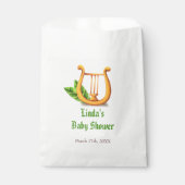ミニマリストアイリッシュゴールデンハープニュートラルベビーシャワー フェイバーバッグ (正面)