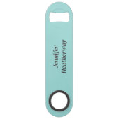 ミニマリストアクアブルーのカスタム名 スピード栓抜き (正面)