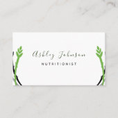 ミニマリストアスパラガス栄養士食事療法 名刺 (正面)