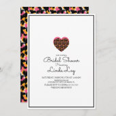 ミニマリストアニマルキャットチータサファリブライダルシャワー 招待状 (正面/裏面)