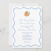 ミニマリストアマルフィコーストウェー縁どブブライダルシャワー 招待状 (正面)