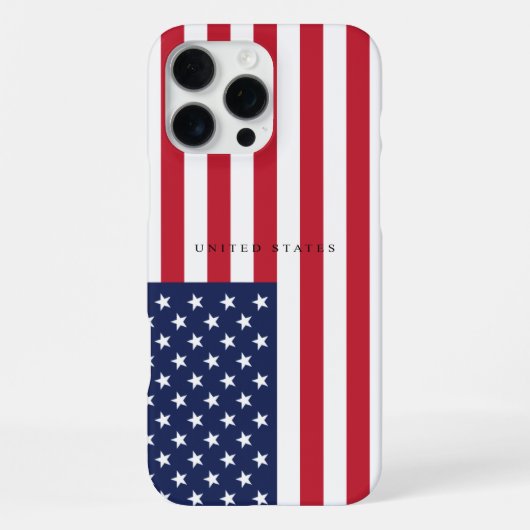 ミニマリストアメリカ合衆国国旗 iPhoneケース (裏面)