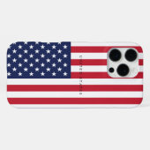 ミニマリストアメリカ合衆国国旗 iPhoneケース (裏面横)