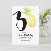 ミニマリストアロハハワイルアウ(ハワイ式宴会)30th誕生日パーティー 招待状 (スタンド正面)