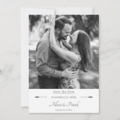 ミニマリストアローズ写真 セーブ・ザ・デート | ホワイト (正面)