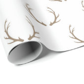 ミニマリストアントラーの繰り返しパターン ラッピングペーパー (ロールコーナー)