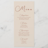 ミニマリストアースベージュメニュー メニュー (正面)