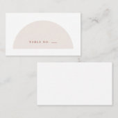 ミニマリストアーチクリーム&テラコッタフラット プレイスカード (正面/裏面)