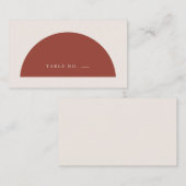 ミニマリストアーチテラコッタアンドクリームフラットプレイスC プレイスカード (正面/裏面)