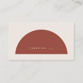 ミニマリストアーチテラコッタアンドクリームフラットプレイスC プレイスカード