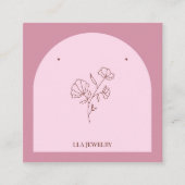 ミニマリストアーチハンドメイドジュエリーイヤリングディスプレイ スクエア名刺 (正面)