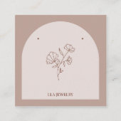 ミニマリストアーチハンドメイドジュエリーイヤリングディスプレイ スクエア名刺 (正面)