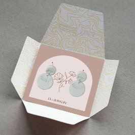 ミニマリストアーチハンドメイドジュエリーイヤリングディスプレイ スクエア名刺