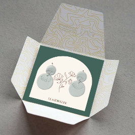 ミニマリストアーチハンドメイドジュエリーイヤリングディスプレイ スクエア名刺