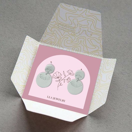 ミニマリストアーチハンドメイドジュエリーイヤリングディスプレイ スクエア名刺