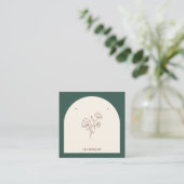 ミニマリストアーチハンドメイドジュエリーイヤリングディスプレイ スクエア名刺 (スタンド正面)