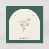 ミニマリストアーチハンドメイドジュエリーイヤリングディスプレイ スクエア名刺 (正面)