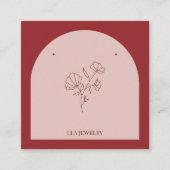 ミニマリストアーチハンドメイドジュエリーイヤリングディスプレイ スクエア名刺 (正面)