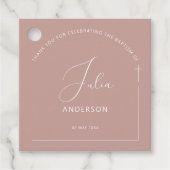 ミニマリストアーチバプテスピンク フェイバータグ (正面)