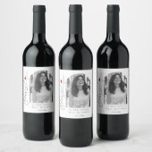 ミニマリストアーチフォト応援ブライダルシャワー ワインラベル (ボトル)