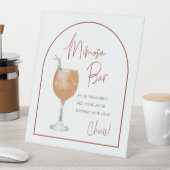 ミニマリストアーチミモザバーテーブル記号 台座サイン (インサイチュ)