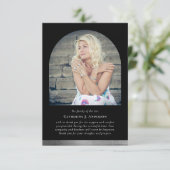 ミニマリストアーチメモリアル悔やみや弔慰葬儀 サンキューカード (スタンド正面)