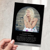 ミニマリストアーチメモリアル悔やみや弔慰葬儀 サンキューカード