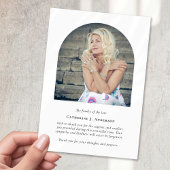 ミニマリストアーチメモリアル悔やみや弔慰葬儀 サンキューカード