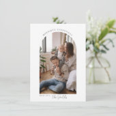 ミニマリストアーチメリークリスマスグリーティングカード サンキューカード (スタンド正面)