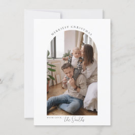 ミニマリストアーチメリークリスマスグリーティングカード サンキューカード