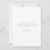 ミニマリストアーチメリークリスマスグリーティングカード サンキューカード (裏面)