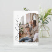 ミニマリストアーチメリークリスマスグリーティングカード サンキューカード (スタンド正面)