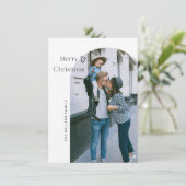 ミニマリストアーチメリークリスマスグリーティングカード サンキューカード (スタンド正面)